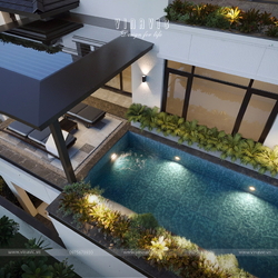 Mẫu thiết kế nhà biệt thự 3 tầng hiện đại 140m2 5 phòng ngủ BT2434