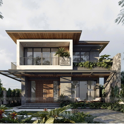 Thiết kế biệt thự 2 tầng mái nhật hiện đại 9x16m 4 phòng ngủ BT2437