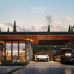 Mẫu thiết kế biệt thự 2 tầng không gian mở hiện đại 13x15m BT2438