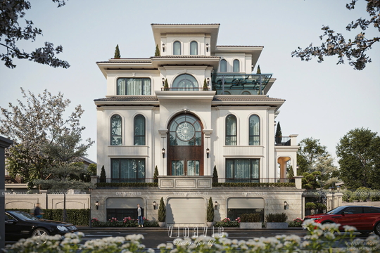 Biệt thự 5 tầng phong cách Neo-Classic Tân Cổ Điển 2 mặt tiền 10x20m BT2439