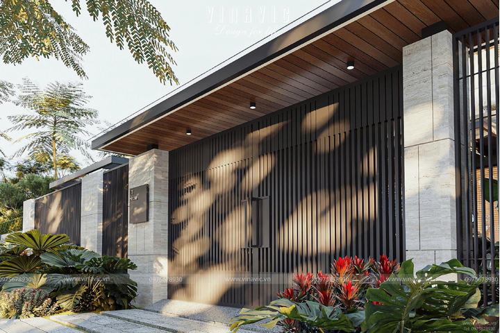 Mẫu thiết kế biệt thự 2 tầng mái nhật​ 4 phòng ngủ 9x16m BT2441