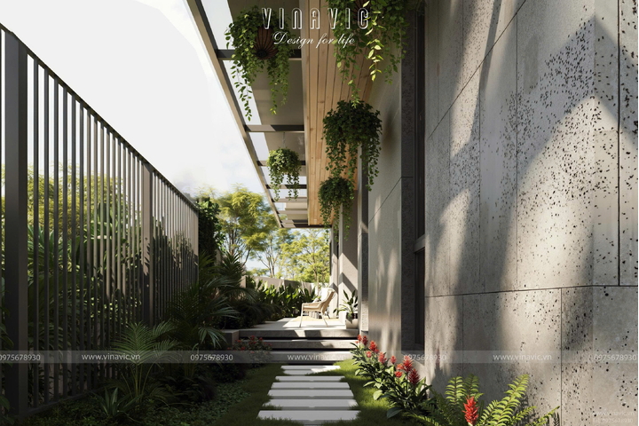 Mẫu thiết kế biệt thự 2 tầng mái nhật​ 4 phòng ngủ 9x16m BT2441