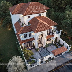 Mẫu biệt thự địa trung hải đẹp 2 tầng 1 tum 143m2 (13x11m) BT2440