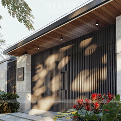 Mẫu thiết kế biệt thự 2 tầng mái nhật​ 4 phòng ngủ 9x16m BT2441