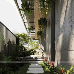 Mẫu thiết kế biệt thự 2 tầng mái nhật​ 4 phòng ngủ 9x16m BT2441