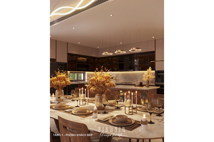 Nội thất biệt thự hiện đại 3 tầng 12x19m (CĐT Mr Nam - Lào Cai) NT2360