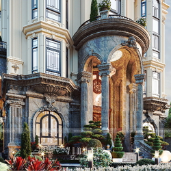 Thiết kế biệt thự Tân Cổ Điển Châu Âu 6 Tầng 1 hầm 300m2 BT2442