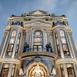 Thiết kế biệt thự Tân Cổ Điển Châu Âu 6 Tầng 1 hầm 300m2 BT2442