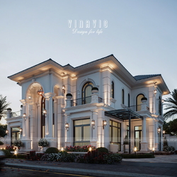 Thiết kế biệt thự 2 tầng tân cổ điển đẹp mái nhật 17x12m BT2444