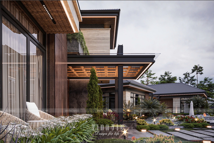 Thiết kế biệt thự nghỉ dưỡng tại gia sang trọng, đẳng cấp 25x60m BT2446