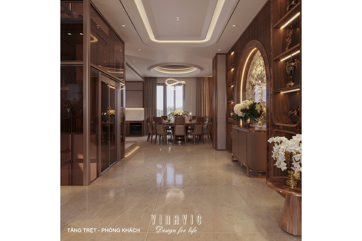 Nội thất biệt thự hiện đại 1 trệt 3 lầu 7x17m (CĐT Mr Minh - HCM) NT2361