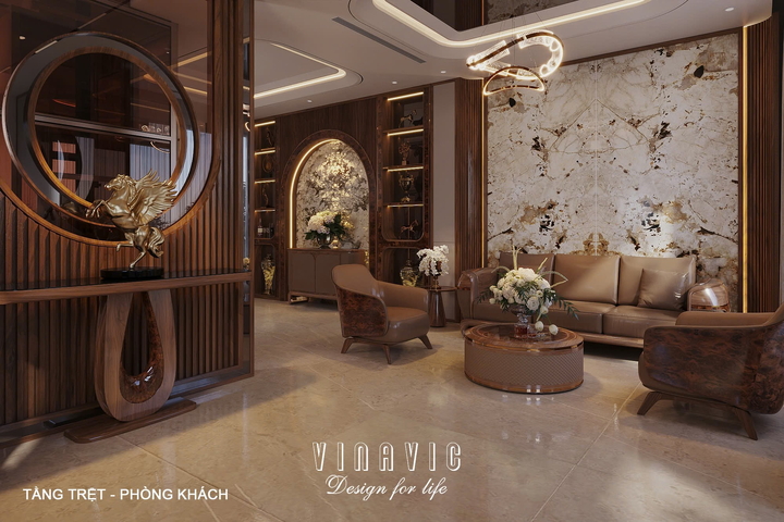 Nội thất biệt thự hiện đại 1 trệt 3 lầu 7x17m (CĐT Mr Minh - HCM) NT2361