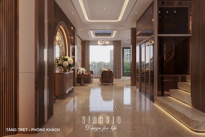 Nội thất biệt thự hiện đại 1 trệt 3 lầu 7x17m (CĐT Mr Minh - HCM) NT2361