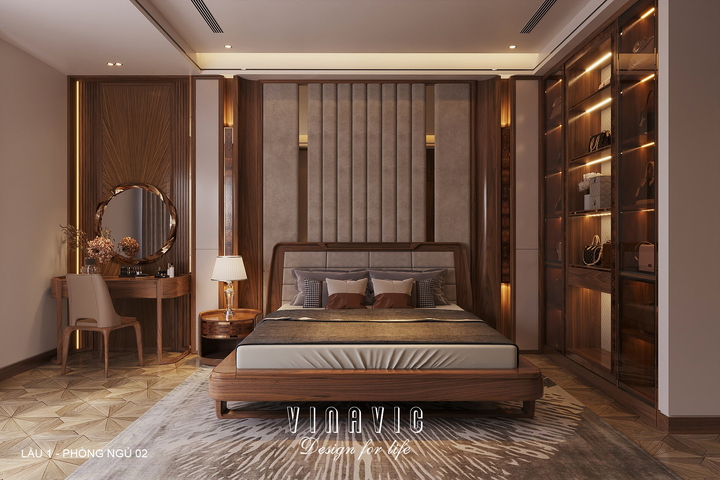 Nội thất biệt thự hiện đại 1 trệt 3 lầu 7x17m (CĐT Mr Minh - HCM) NT2361