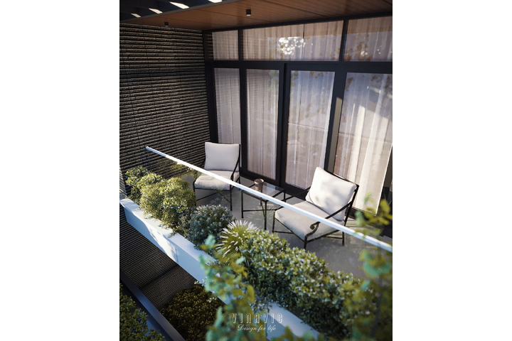 Mẫu thiết kế biệt thự 1 trệt 3 lầu hiện đại 187m2 (8.5mx22m) BT2448