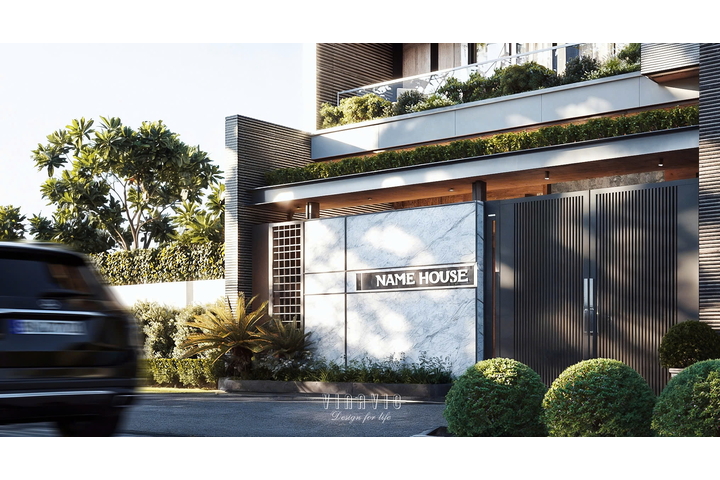 Mẫu thiết kế biệt thự 1 trệt 3 lầu hiện đại 187m2 (8.5mx22m) BT2448