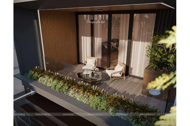 Thiết kế nhà biệt thự kết hợp kinh doanh showroom 3 tầng 10x30m BT2451