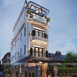 Mẫu thiết kế nhà phố 4 tầng tân cổ điển 90m2 (5x16m) NP2361