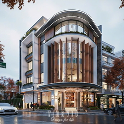 Mẫu nhà phố 5 tầng góc 2 mặt tiền vừa ở kinh doanh 8x15m NP2362