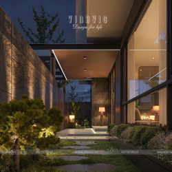 Thiết kế biệt thự hiện đại 3 tầng 4 phòng ngủ 130m2 (13x10m) BT2452