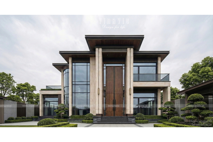 Biệt thự hiện đại phong cách Modern Luxury 2 tầng 19x12m BT2453