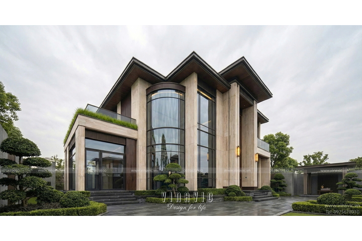 Biệt thự hiện đại phong cách Modern Luxury 2 tầng 19x12m BT2453