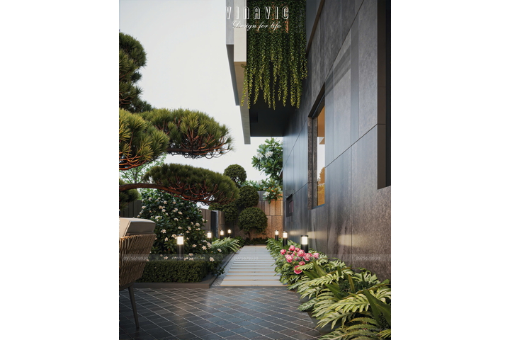 Mẫu thiết kế nhà phố 1 trệt 2 lầu 1 hầm và áp mái 17x8m NP2363