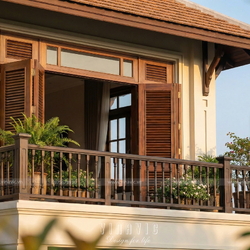 Mẫu nhà vườn phong cách Indochine Đông Dương 20x20m BT2455