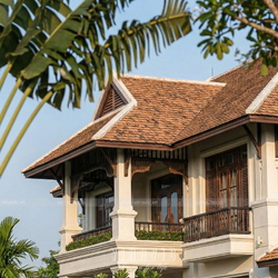 Mẫu nhà vườn phong cách Indochine Đông Dương 20x20m BT2455