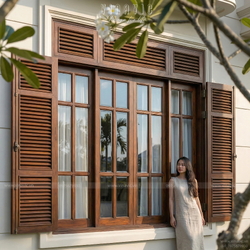 Mẫu nhà vườn phong cách Indochine Đông Dương 20x20m BT2455