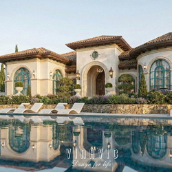 Mẫu Villa 1 tầng phong cách Địa Trung Hải 22m x 14m BT2456