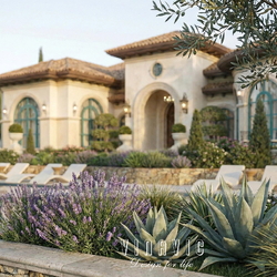 Mẫu Villa 1 tầng phong cách Địa Trung Hải 22m x 14m BT2456