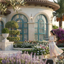 Mẫu Villa 1 tầng phong cách Địa Trung Hải 22m x 14m BT2456