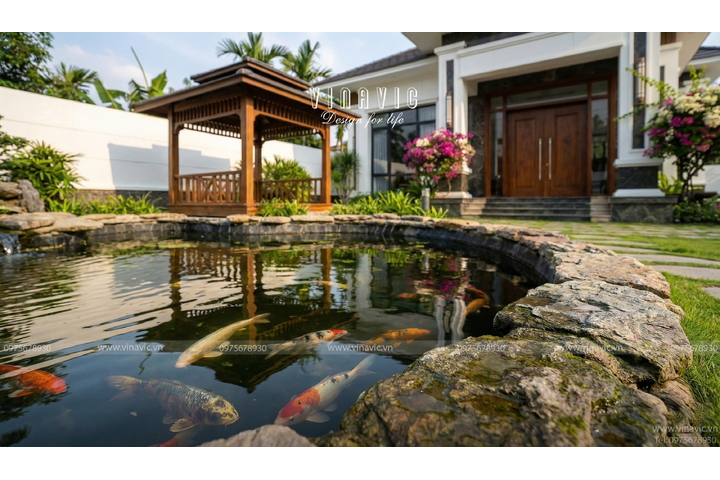 Thiết kế nhà mái nhật hiện đại 1 tầng 4 phòng ngủ 9x19m NP2364