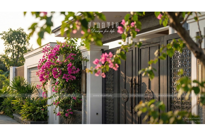 Thiết kế nhà mái nhật hiện đại 1 tầng 4 phòng ngủ 9x19m NP2364