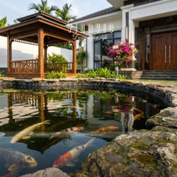 Thiết kế nhà mái nhật hiện đại 1 tầng 4 phòng ngủ 9x19m NP2364