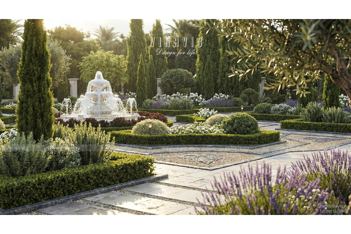 Mẫu thiết kế biệt thự Địa Trung Hải 2 tầng 1 trệt 20x18m BT2458