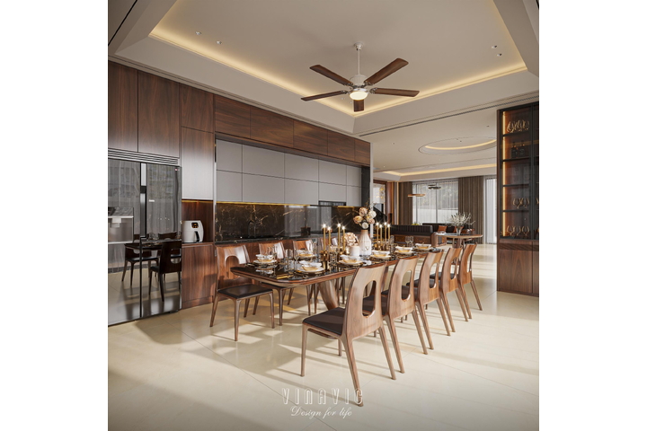 Nội thất hiện đại biệt thự 2 tầng 9x16m (CĐT Mrs Tình - Phú Thọ) NT2363