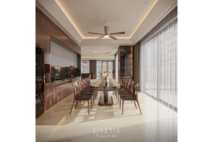 Nội thất hiện đại biệt thự 2 tầng 9x16m (CĐT Mrs Tình - Phú Thọ) NT2363