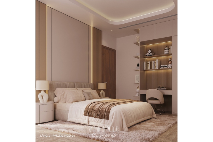 Thiết kế nội thất hiện đại biệt thự 2 tầng 14x16m (CĐT Mr Nhớ - Nghệ An) NT2364