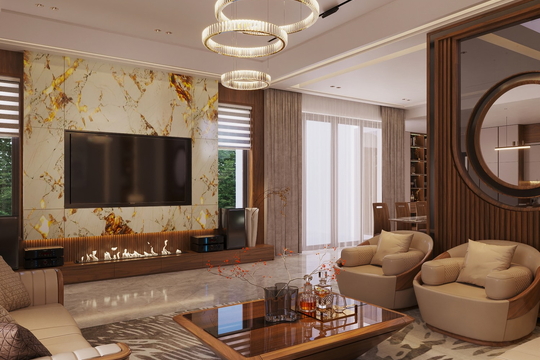 Thiết kế nội thất hiện đại biệt thự 2 tầng 14x16m (CĐT Mr Nhớ - Nghệ An) NT2364