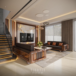 Nội thất hiện đại biệt thự 2 tầng 9x16m (CĐT Mrs Tình - Phú Thọ) NT2363