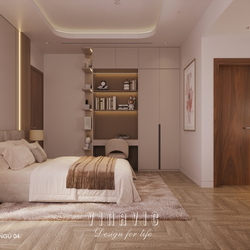 Thiết kế nội thất hiện đại biệt thự 2 tầng 14x16m (CĐT Mr Nhớ - Nghệ An) NT2364