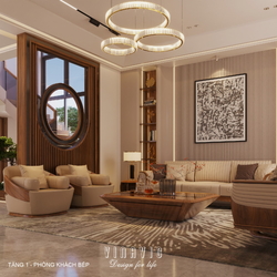 Thiết kế nội thất hiện đại biệt thự 2 tầng 14x16m (CĐT Mr Nhớ - Nghệ An) NT2364