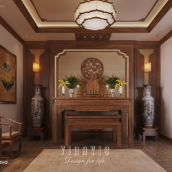 Thiết kế nội thất hiện đại biệt thự 2 tầng 14x16m (CĐT Mr Nhớ - Nghệ An) NT2364