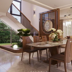 Thiết kế nội thất hiện đại biệt thự 2 tầng 14x16m (CĐT Mr Nhớ - Nghệ An) NT2364