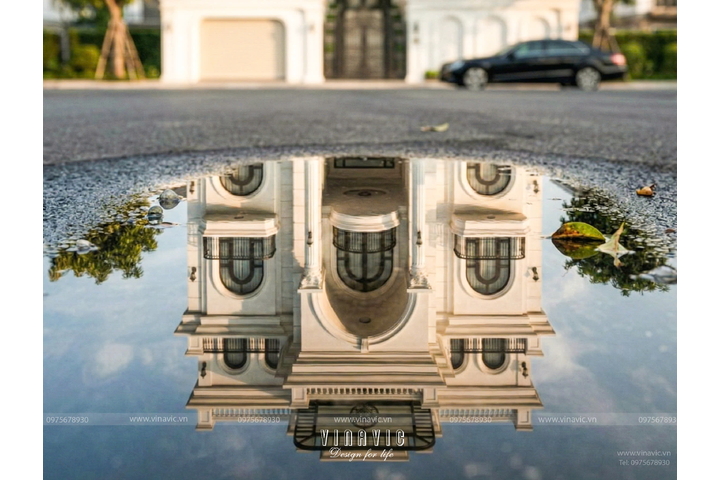 Mẫu thiết kế biệt thự tân cổ điển 3 tầng 1 trệt 168m2 (14x12m) BT2459