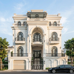 Mẫu thiết kế biệt thự tân cổ điển 3 tầng 1 trệt 168m2 (14x12m) BT2459