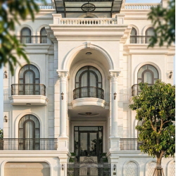 Mẫu thiết kế biệt thự tân cổ điển 3 tầng 1 trệt 168m2 (14x12m) BT2459