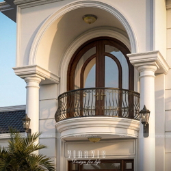 Mẫu biệt thự 2 tầng 4 phòng ngủ tân cổ điển mái nhật 126m2 (9x14m) BT2460